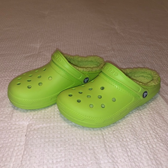 CROCS Shoes Rare Lime Punch Lined Crocs Poshmark